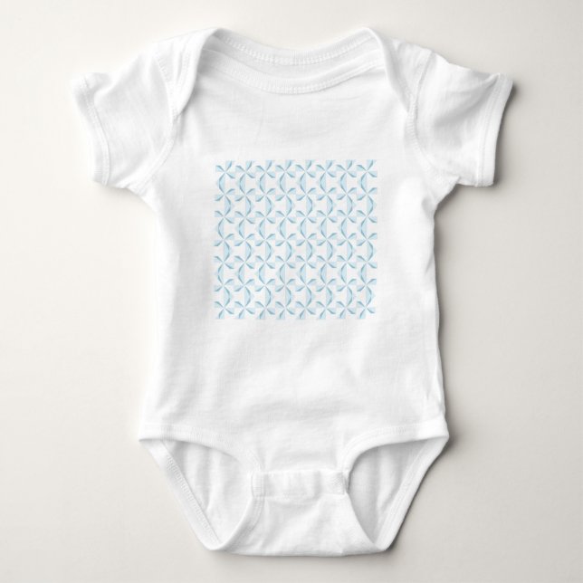 Sky Blue Pinwheels Baby Strampler (Vorderseite)