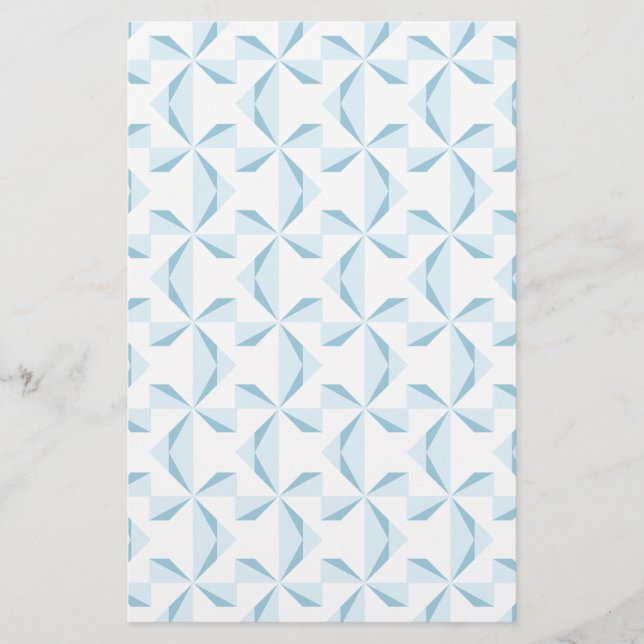 Sky Blue Pinwheels Briefpapier (Vorderseite)