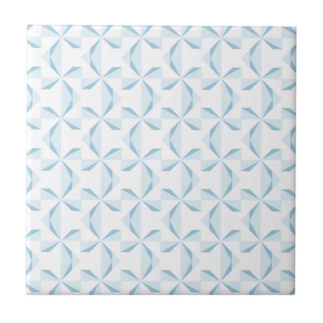 Sky Blue Pinwheels Fliese (Vorderseite)