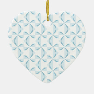 Sky Blue Pinwheels Keramikornament