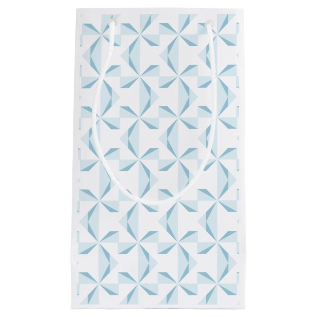 Sky Blue Pinwheels Kleine Geschenktüte (Vorderseite)