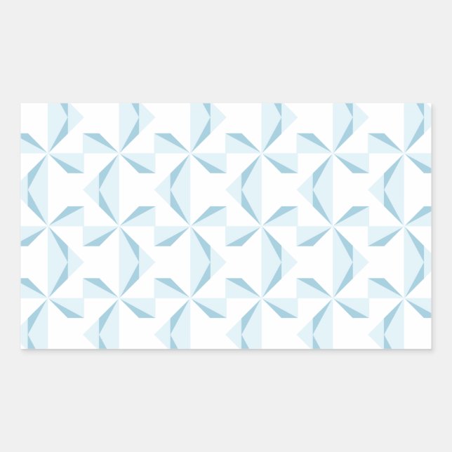 Sky Blue Pinwheels Rechteckiger Aufkleber (Vorderseite)