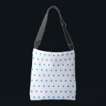 Sky Blue Polka Dots Tragetaschen Mit Langen Trägern<br><div class="desc">Spaß umkehrbar Himmel blaue Polka Punkte auf weißem Hintergrund. Helle trendige geometrische Frauentasche hübsch für den Frühling und die Sommermonate. Original Designs © TamiraZDesign. www.zazzle.com/tamirazdesigns</div>