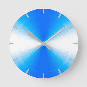 Sky Blue Radiant Contemporary Runde Wanduhr
