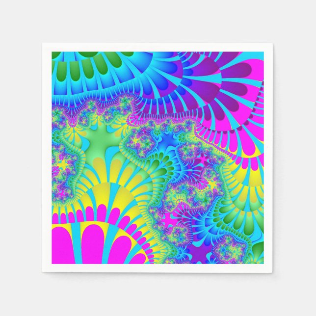 Sky Blue Rainbow Melt Serviette (Vorderseite)