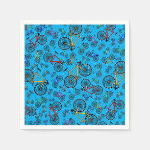 Sky Blue Road Bikes Serviette