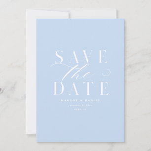Sky Blue Save the Date ohne Foto QR-Code