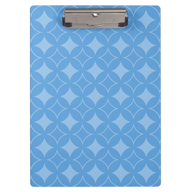 Sky Blue Shippo Muster Klemmbrett (Vorderseite)