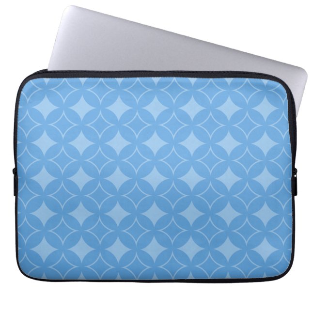 Sky Blue Shippo Muster Laptopschutzhülle (Vorderseite)
