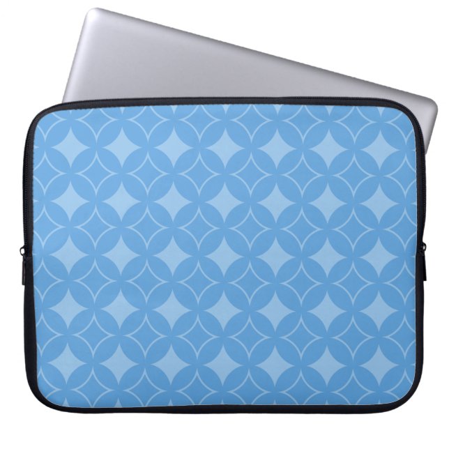 Sky Blue Shippo Muster Laptopschutzhülle (Vorderseite)