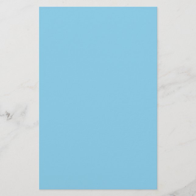 Sky Blue Solid Color Briefpapier (Vorderseite)