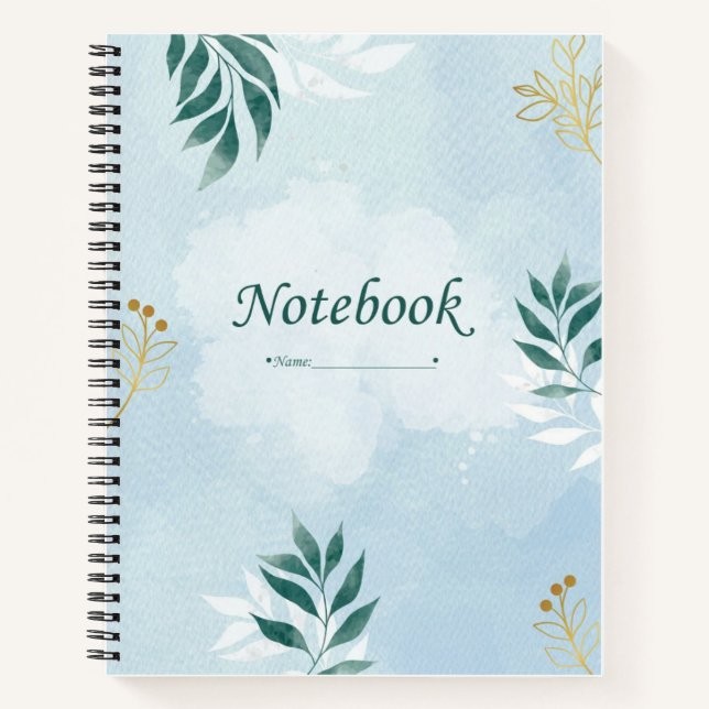 Sky-Blue Spiral Notebook Notizbuch (Vorderseite)