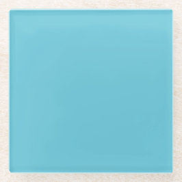 Sky Blue Square Glass Untersetzer