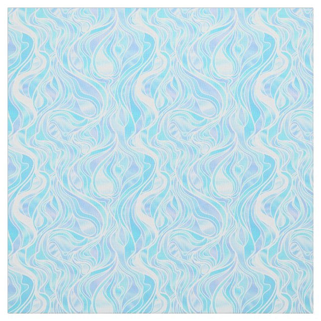 Sky Blue Stated Glass Abstrakt Stoff (Muster)