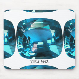 Sky Blue Topaz Cushion Gemstone Mousepad