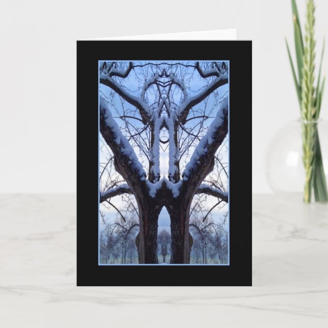Sky Blue Tree Design Card Karte (Vorderseite)