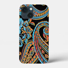 Sky Blue und Autumn Orange Vintag Paisley Case-Ma Case-Mate iPhone Hülle