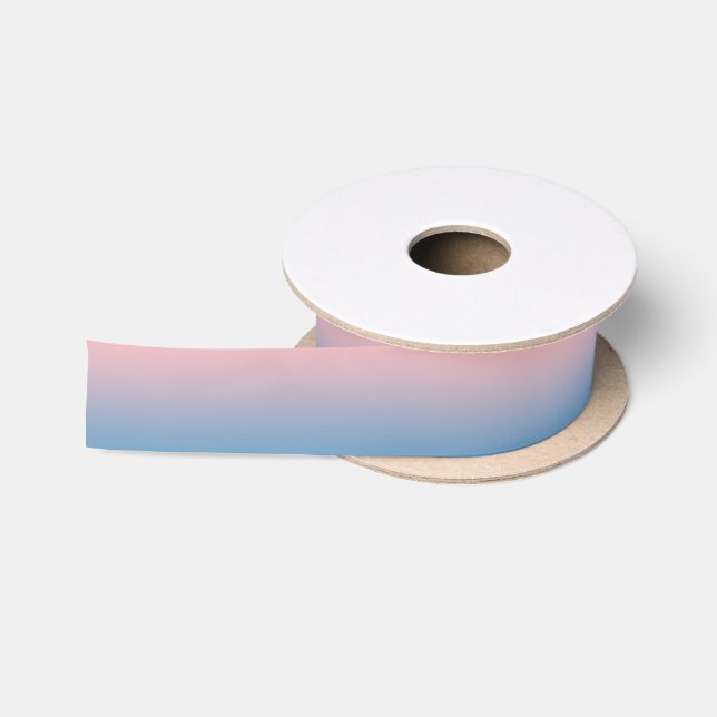 Sky Blue und Coral Ombre Satinband (Spule)