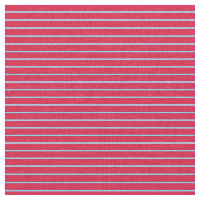 Sky Blue und Crimson Lines Stoff (Nahaufnahme)