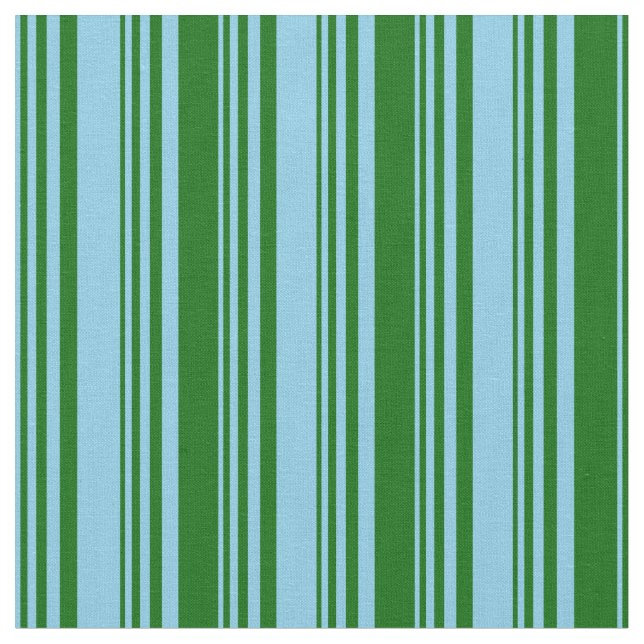 Sky Blue und Dark Green Lines Stoff (Nahaufnahme)