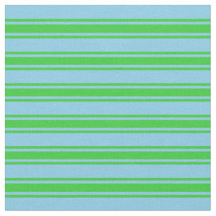 Sky Blue und Lime Green Lines Stoff