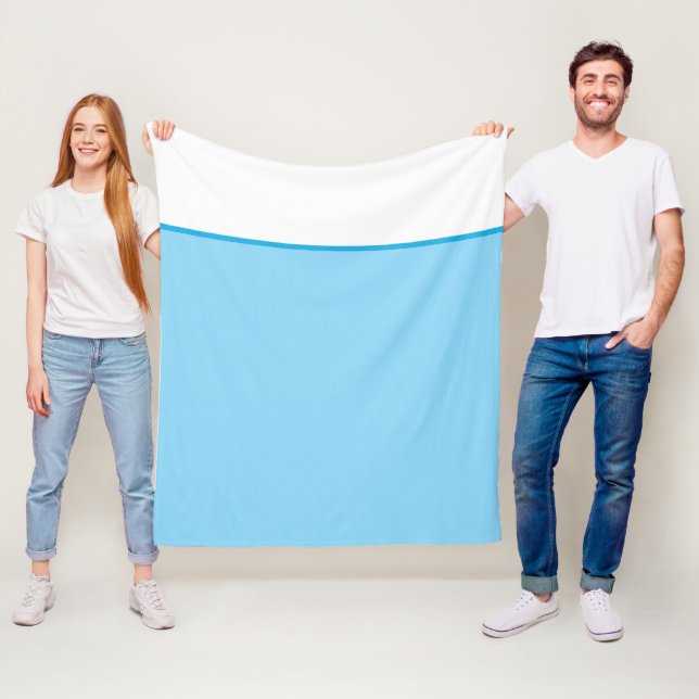 Sky Blue und White Fleecedecke (Beispiel)