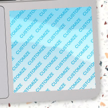 Sky Blue (veränderbare Farbe!) Ombre & Text Muster