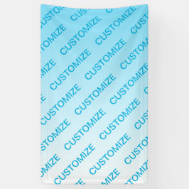 Sky Blue (veränderbare Farbe!) Ombre & Text Muster Banner