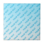 Sky Blue (veränderbare Farbe!) Ombre & Text Muster Fliese<br><div class="desc">Modernes Aussehen, individualisierbares Himmelblau Design, bearbeiten, wie Sie möchten!</div>