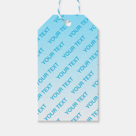 Sky Blue (veränderbare Farbe!) Ombre & Text Muster Geschenkanhänger