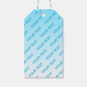 Sky Blue (veränderbare Farbe!) Ombre & Text Muster Geschenkanhänger