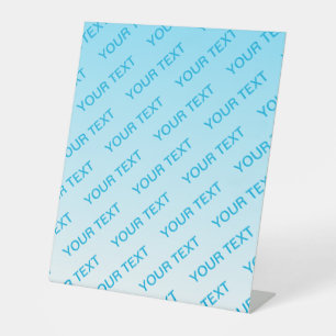 Sky Blue (veränderbare Farbe!) Ombre & Text Muster Sockelschild