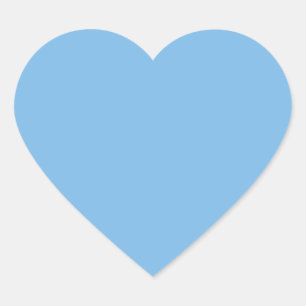 Sky Blue (Vollfarbe) Aero Herz-Aufkleber