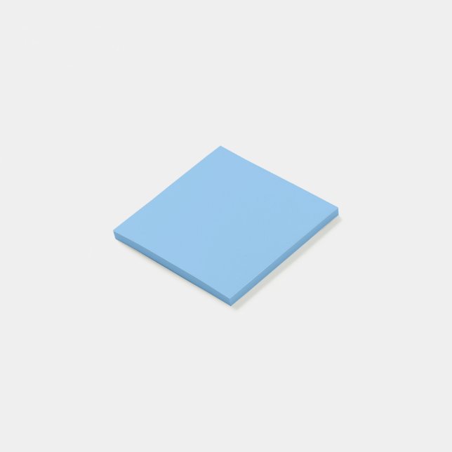 Sky Blue (Vollfarbe) Aero  Post-it Klebezettel (angewinkelt)