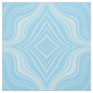 Sky Blue Wavy Rhombus Pattern Stoff
