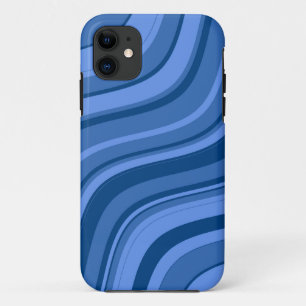 Sky Blue Wavy Stripes Muster Case-Mate iPhone Hülle