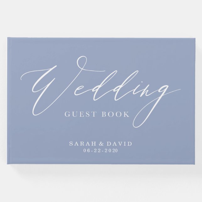 Sky Blue Wedding Guest book Gästebuch (Vorderseite)