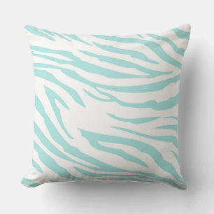 Sky Blue Zebra Print Kissen