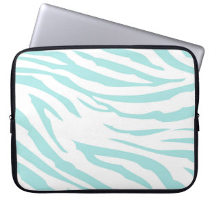 Sky Blue Zebra Print Laptopschutzhülle