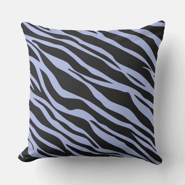 Sky Blue Zebra Striping Kissen (Vorderseite)