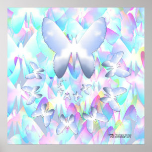 Sky Butterfly Poster