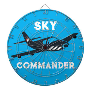 Sky Commander Typografie, Flugzeug Flug, Luftfahrt Dartscheibe