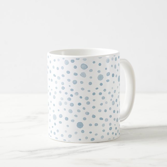 Sky Confetti Watercolor Dots Classic Tasse (VorderseiteRechts)