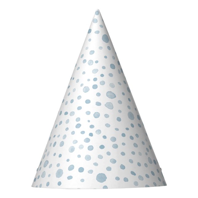 Sky Confetti Watercolor Dots Party Hat Partyhütchen (Vorderseite)