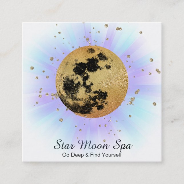 *~* Sky Cosmos Universe Stars Luna Moon Quadratische Visitenkarte (Vorderseite)