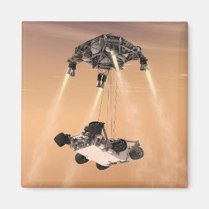 Sky Crane-Manöver während des Abstiegs der Mars Magnet