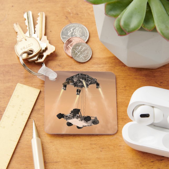 Sky Crane-Manöver während des Abstiegs der Mars Schlüsselanhänger (Schreibtisch)