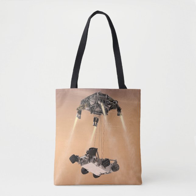 Sky Crane-Manöver während des Abstiegs der Mars Tasche (Vorderseite)