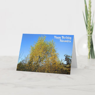 Sky Dancing Autumn Leaves - Carte d'anniversaire p