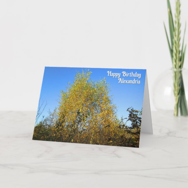 Sky Dancing Autumn Leaves - Carte d'anniversaire p (Devant)